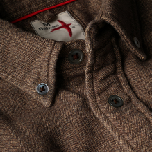 Load image into Gallery viewer, Relwen Herringbone Chamois Lined Flannel Workshirt Rustic Brown
