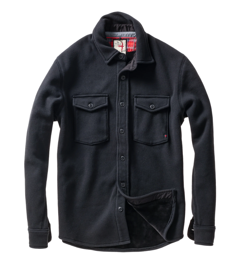 Relwen Pique Fleece Workshirt Black
