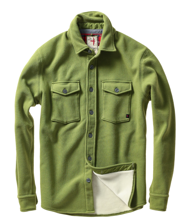 Relwen Pique Fleece Workshirt Brt Olive