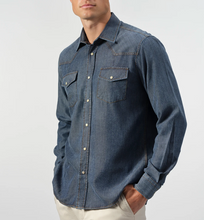 Load image into Gallery viewer, T&amp;V 2 Pocket Frontier Denim Shirt

