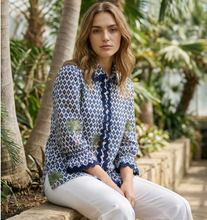 Load image into Gallery viewer, Vilagallo Ikat Shirt w/Palm Trees
