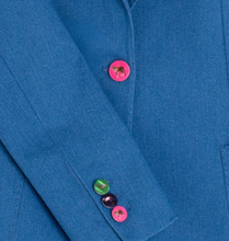 Load image into Gallery viewer, Vilagallo Blue Jacket with Pink Buttons
