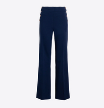 Load image into Gallery viewer, Vilagallo Navy Pants with Button Detail
