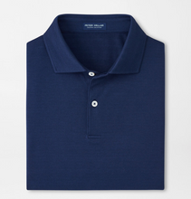 Load image into Gallery viewer, Peter Millar Cotton SS Polo Flex Herringbone Navy
