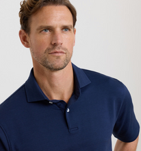 Load image into Gallery viewer, Peter Millar Cotton SS Polo Flex Herringbone Navy
