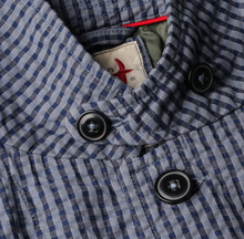 Load image into Gallery viewer, Relwen Tropical Trap Blazer Navy/Blue Seersucker Check
