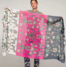 Load image into Gallery viewer, Vilagallo Scarf Tricolor Tropical Animal Print
