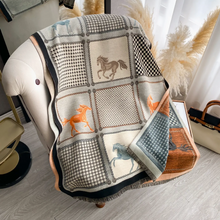 Load image into Gallery viewer, Winding River - Blue Equine Rearing Reversible Wrap
