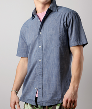 Load image into Gallery viewer, Relwen Half Sleeve Blues Navy Tick
