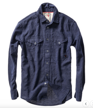 Load image into Gallery viewer, Relwen Windsail Workshirt Navy Houndstooth
