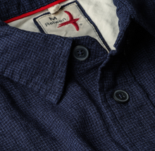 Load image into Gallery viewer, Relwen Windsail Workshirt Navy Houndstooth
