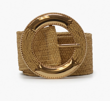 Load image into Gallery viewer, GF Stretch Belt Raffia With Round Metal Buckle
