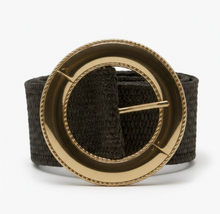 Load image into Gallery viewer, GF Stretch Belt Raffia With Round Metal Buckle
