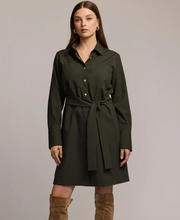 Load image into Gallery viewer, Hinson Wu Astrid Long Sleeve Travelers Twill Dress - Oregano

