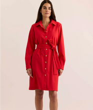 Load image into Gallery viewer, Hinson Wu Astrid Long Sleeve Travelers Twill Dress - Red
