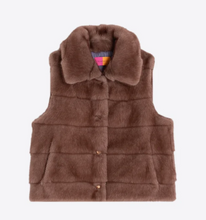 Load image into Gallery viewer, Vilagallo Fur Vest Light Brown
