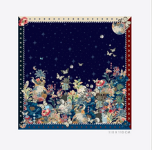 Load image into Gallery viewer, Vilagallo Scarf Large Navy Floral
