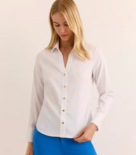 Load image into Gallery viewer, Hinson Wu Lindsey LS Ribbon Stripe Shirt White
