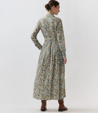 Load image into Gallery viewer, Ann Mashburn Shirtwaist Maxi Dress in Moss/Cerulean
