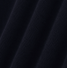 Load image into Gallery viewer, T&amp;V Merino Wool 1/4 Zip Sweater w/Contrast Collar Navy
