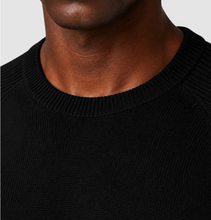 Load image into Gallery viewer, T&amp;V Wool Blend Crewneck Sweater Black
