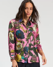Load image into Gallery viewer, Vilagallo Silk Blouse in Rose Floral Print
