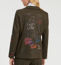 Load image into Gallery viewer, Vilagallo Military Green Jacket w/Graffiti
