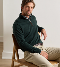 Load image into Gallery viewer, Peter Millar Autumn Crest Suede Trim 1/4 Zip Pine Brook
