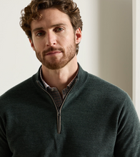 Load image into Gallery viewer, Peter Millar Autumn Blair Birdseye 1/4 Zip Pinebrook
