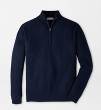 Load image into Gallery viewer, Peter Millar Crescent Texture 1/4 Zip Sweater Navy
