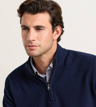 Load image into Gallery viewer, Peter Millar Crescent Texture 1/4 Zip Sweater Navy
