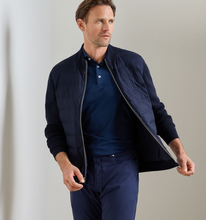 Load image into Gallery viewer, Peter Millar Roundhill Full Zip Sweater Navy
