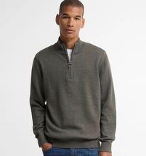 Load image into Gallery viewer, Barbour Cotton Quarter Zip Sweater Olive Marl
