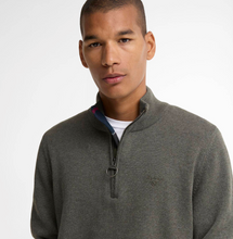 Load image into Gallery viewer, Barbour Cotton Quarter Zip Sweater Olive Marl
