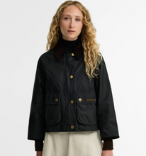 Load image into Gallery viewer, Barbour Women Cropped Beadnell Waxed Jacket Sage/Ancient
