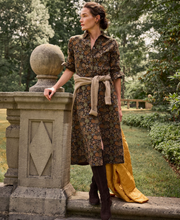 Load image into Gallery viewer, Ann Mashburn Avery Midi Corduroy Dress Woodland Print
