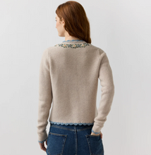 Load image into Gallery viewer, Ann Mashburn Aloise Embroidered Cardigan Oatmeal Multi
