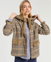 Load image into Gallery viewer, Vilagallo Houndstooth Jacket w/Removable Hood
