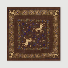 Load image into Gallery viewer, Hartford Bandana Wool Scarf Brown Unicorn
