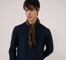 Load image into Gallery viewer, Hartford Bandana Wool Scarf Brown Unicorn
