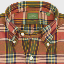 Load image into Gallery viewer, Sid Mashburn BD Sport Shirt Ginger/Green/Navy Madras
