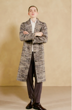 Load image into Gallery viewer, Purotatto Melange Tweed Coat w/Belt
