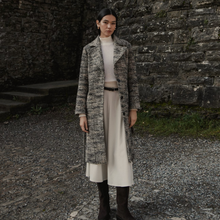 Load image into Gallery viewer, Purotatto Melange Tweed Coat w/Belt
