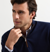 Load image into Gallery viewer, PETER MILLAR 1/4 ZIP AUTUMN CREST SWEATER - NAVY
