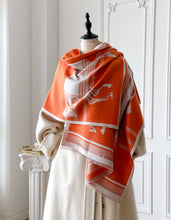 Load image into Gallery viewer, Winding River - Orange / Cream Horse Corral Reversible Wrap
