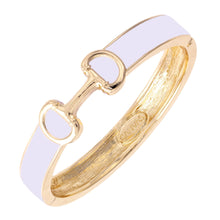 Load image into Gallery viewer, Canvas Style - Majesty Horsebit Enamel Hinge Bangle
