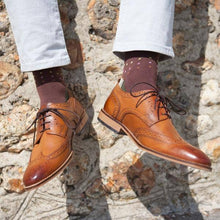 Load image into Gallery viewer, Peper Harow Socks - Square Polka Men&#39;s Luxury Socks
