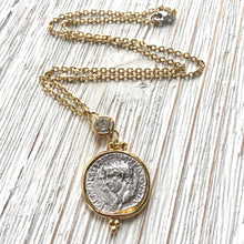 Load image into Gallery viewer, VB&amp;C Greek Coin Necklace
