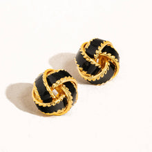 Load image into Gallery viewer, Flânerie - Astor 18K Gold Basket Weaved Ball Studs

