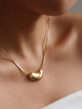 Load image into Gallery viewer, Flânerie - Louis 18K Gold Non-Tarnish Puffy Heart Necklace
